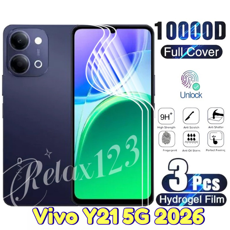 Dành Cho Vivo Y21 5G HD Hydrogel Phim Bảo Vệ Màn Hình 1 / 2 / 3 Chiếc Dành Cho Vivo Y21 Y21d VIVO Y2