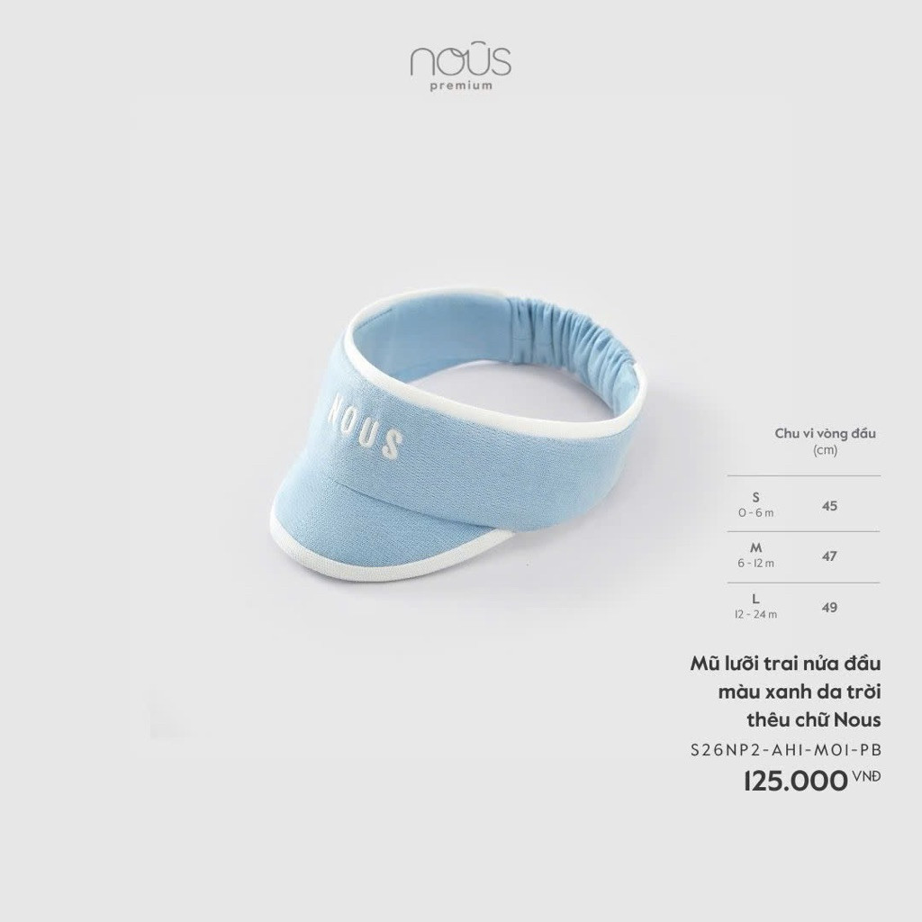 Mũ Nous cho bé trai bé gái - mũ vành tròn, mũ lưỡi trai Nous