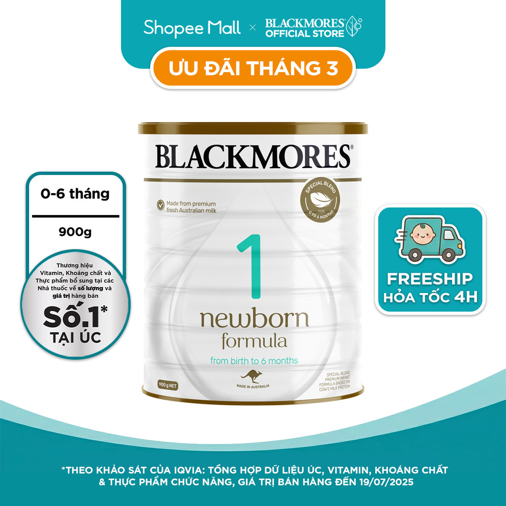 Sữa Bột Blackmores Newborn Formula 1 900g (BM1)