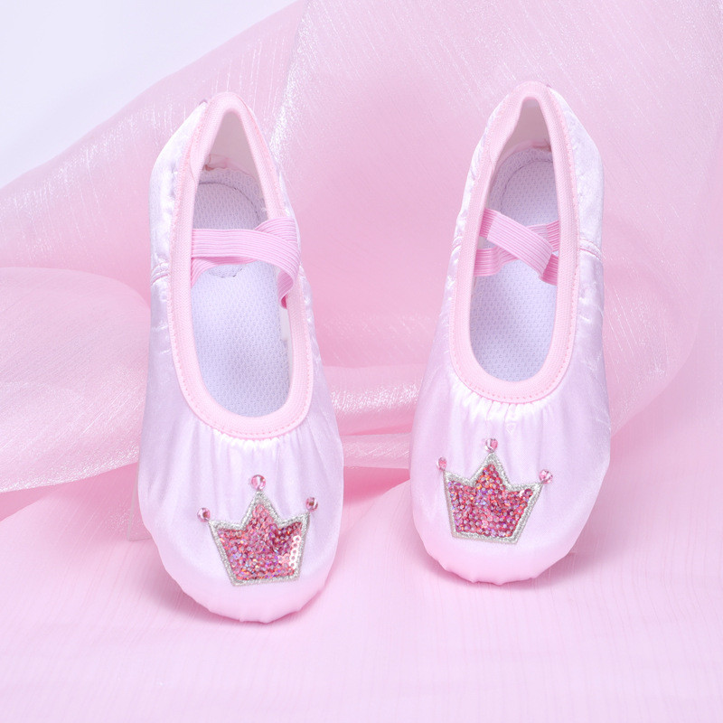 Giày khiêu vũ Trẻ em Giày múa ba lê Crown Sequins