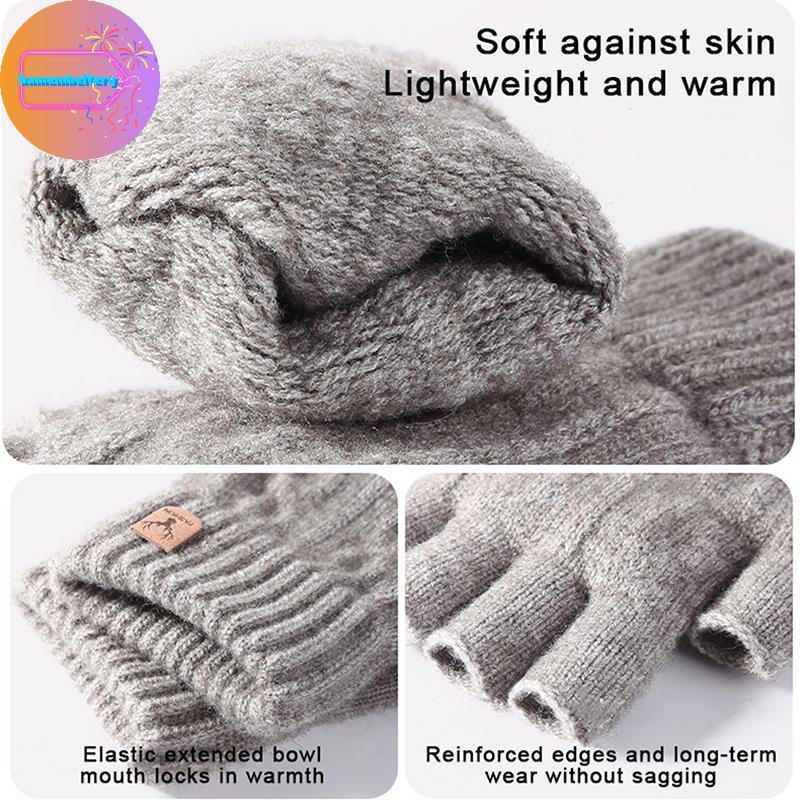 Kam Gloves Wool Knit Unisex Winter Outdoor Driving Touchscreen Compatible