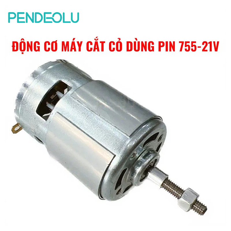 PENDEOLU Motor 755 21v Cốt Dài Có Ren Dành Motor Máy Cắt Cỏ Dùng Pin Lõi Đồng Mạnh Mẽ Bền Bỉ