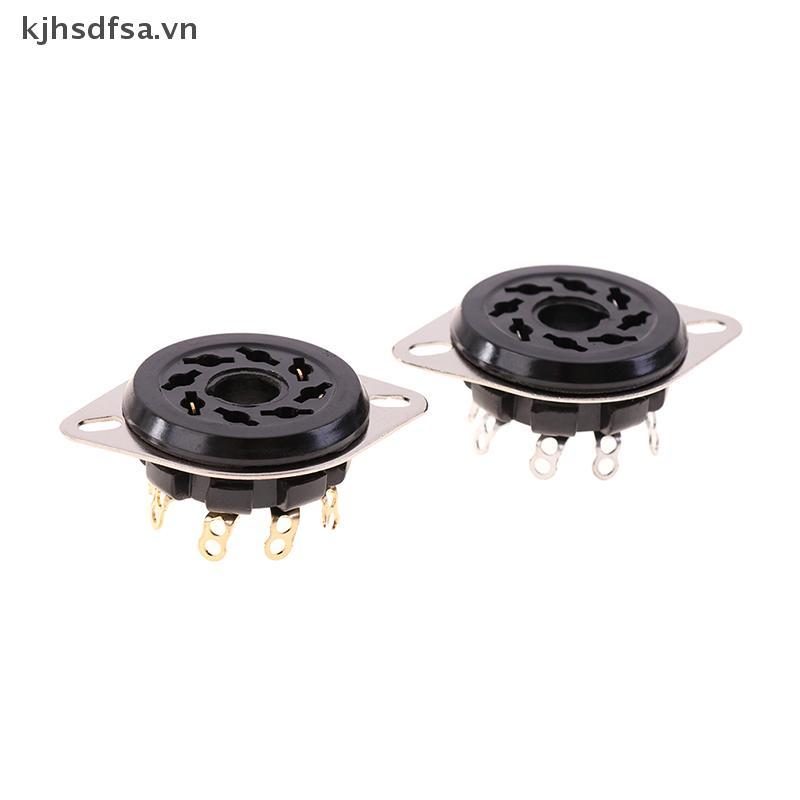 Kjhsdf 1Pc 8Pin Bakelite Tube Soet Base S8WPF Bakelite mạ vàng cho KT88 6550 6SN7 EL34 Bộ khuếch đại
