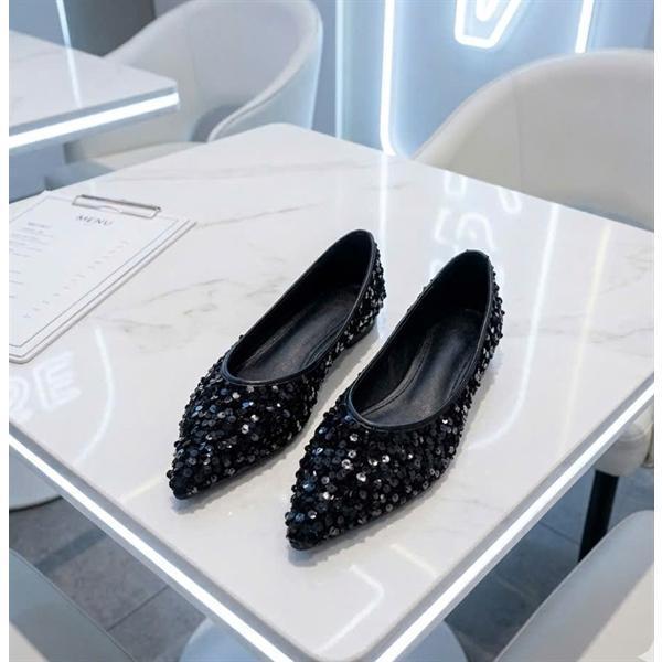 Giày bigsize búp bê bệt đính đá - size 41 42 43