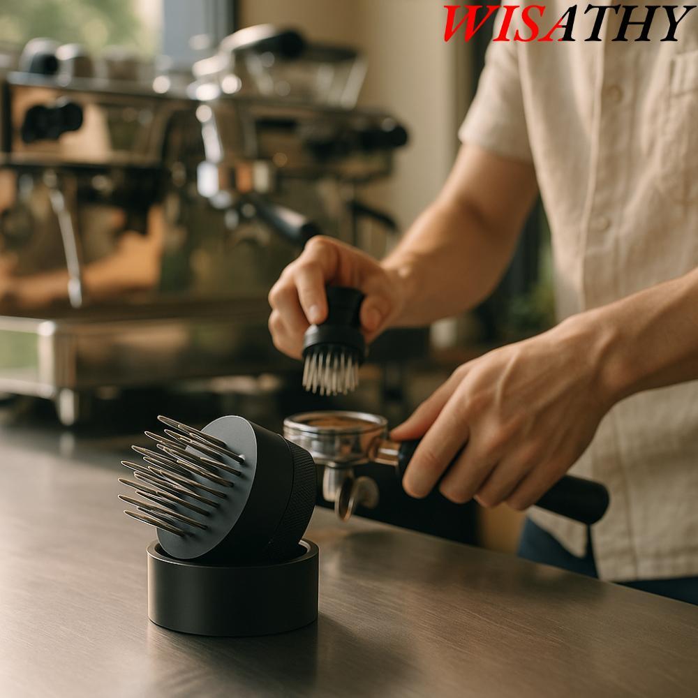 WISATHY Máy khuấy cà phê Espresso WISATHY, Máy phân phối kim Espresso 21 kim WDT, Đa năng 51 / 58mm 