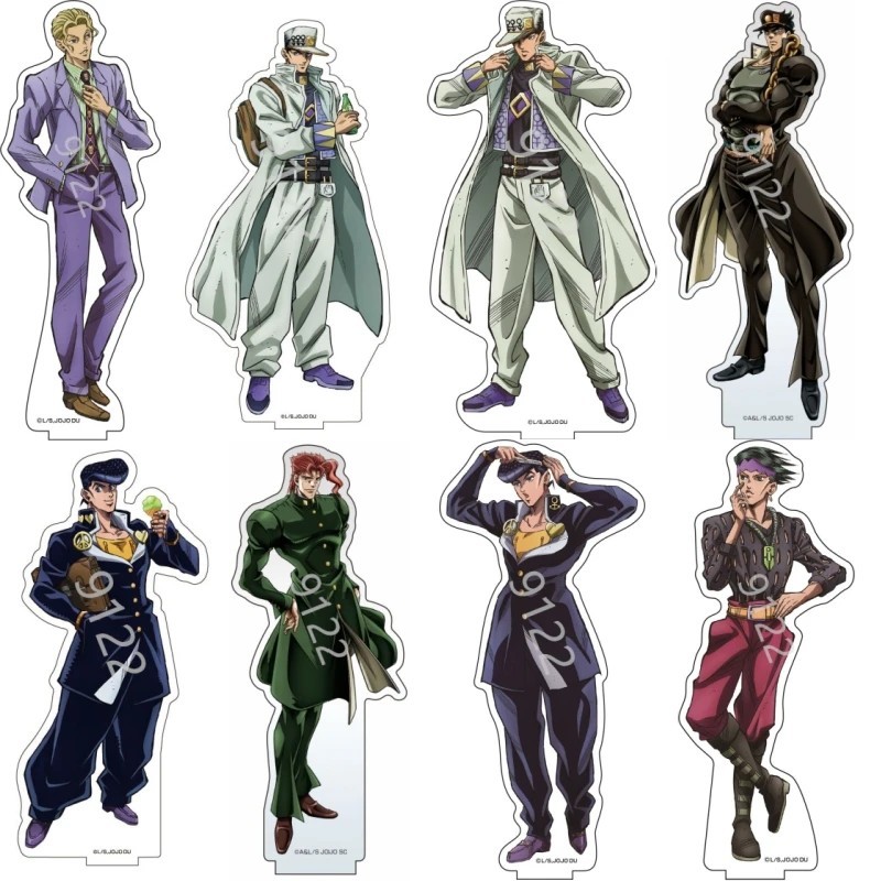 Mô hình Standee Anime JoJos Bizarre Adventure Mica trang trí Jotaro Kujo Josuke Rohan Jonathan Josep