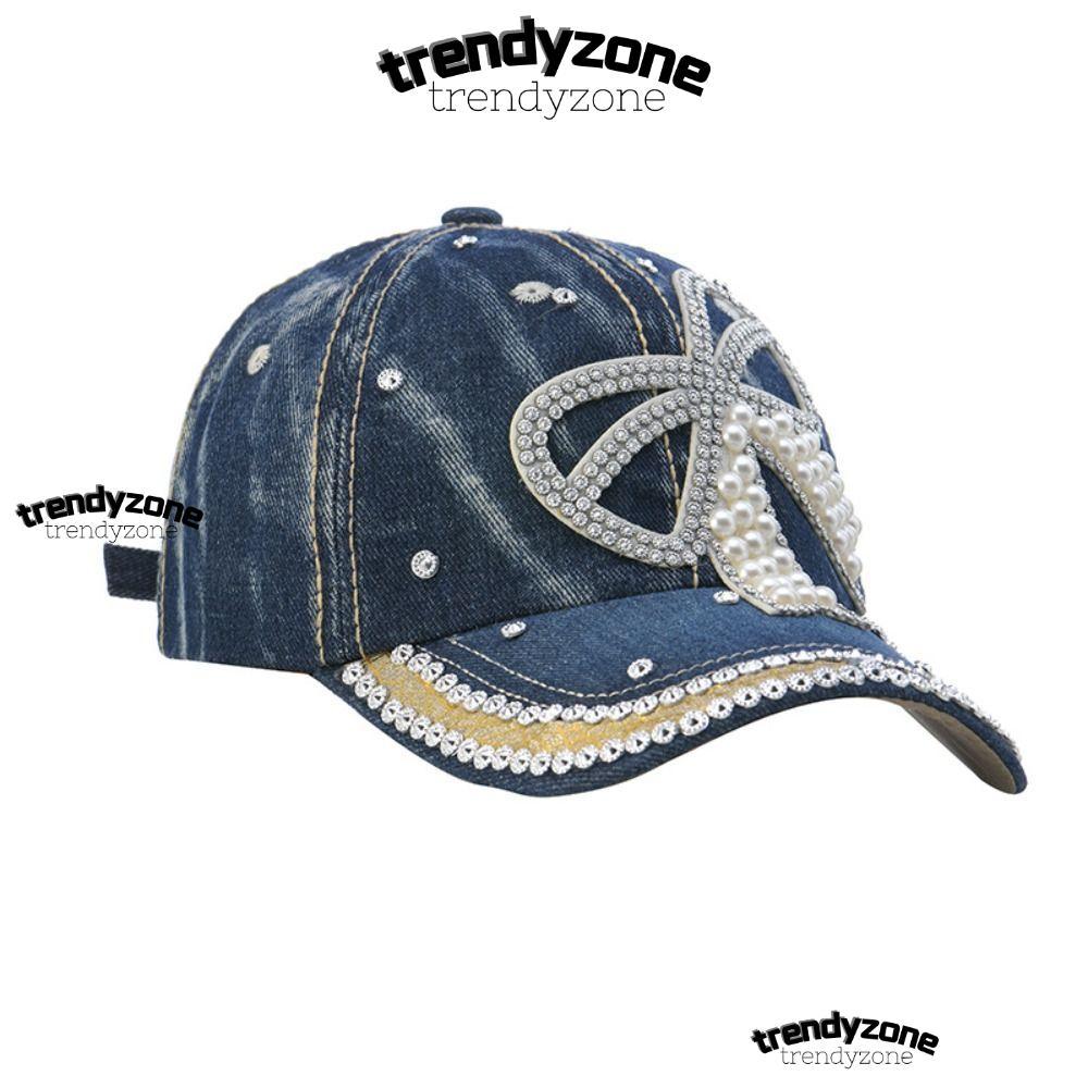 Mũ lưỡi trai Trendyzona A0 denimdecorate, chống nắng và điều chỉnh size, phù hợpwear ngoài trời