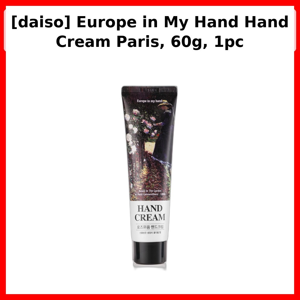 [daiso] Europe in My Hand Cream Paris, 60g, 1pc / Kem tay Hàn Quốc / Hương hoa Paris của DAON MARKET