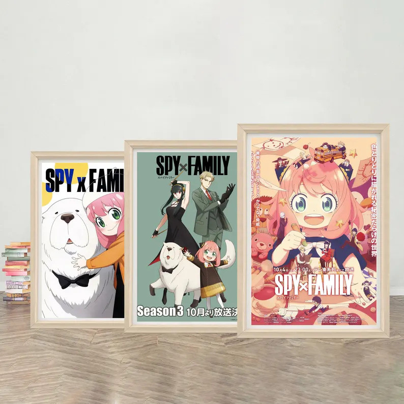 SPY x FAMILY Season 3 Anime TV Series Poster Nghệ Thuật Treo Tường | Poster Anime cổ điển | Vải Camv