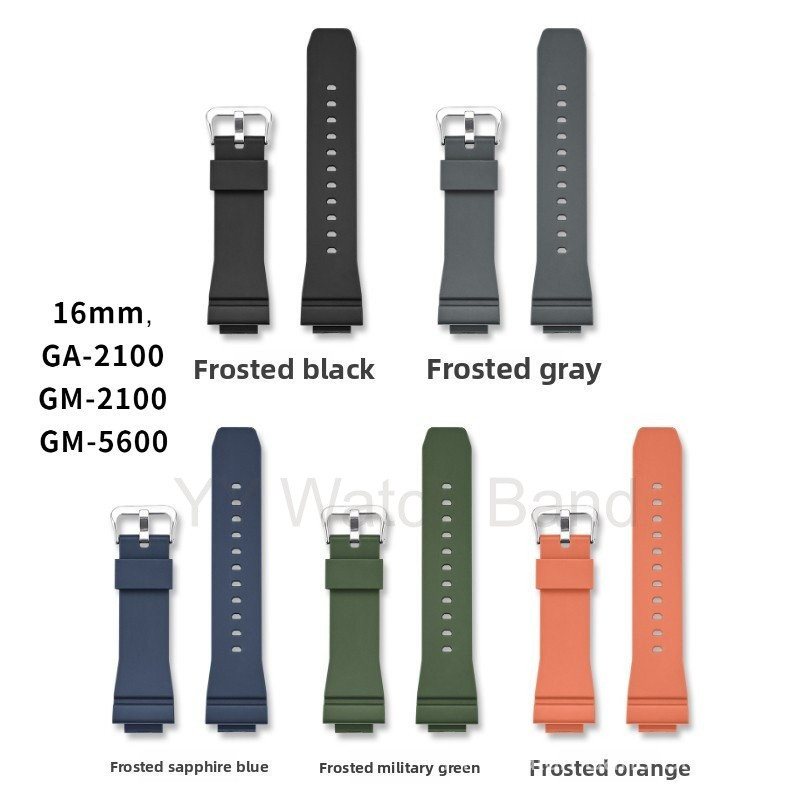 Dành cho CasiOak GA-2100 GM-2100 & Mini CasiOak GM-5600 | Dây silicon cao su thoải mái 16mm | Dây đe