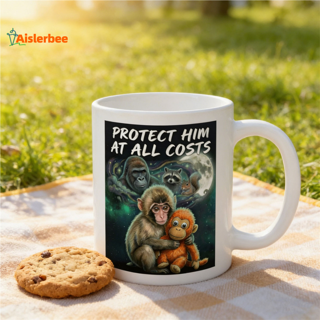 Aislerbee Easy Clean Mug Punching Monkey Boxing Ceramic Mug 330ml – Tay cầm tiện dụng bền bỉ In chốn