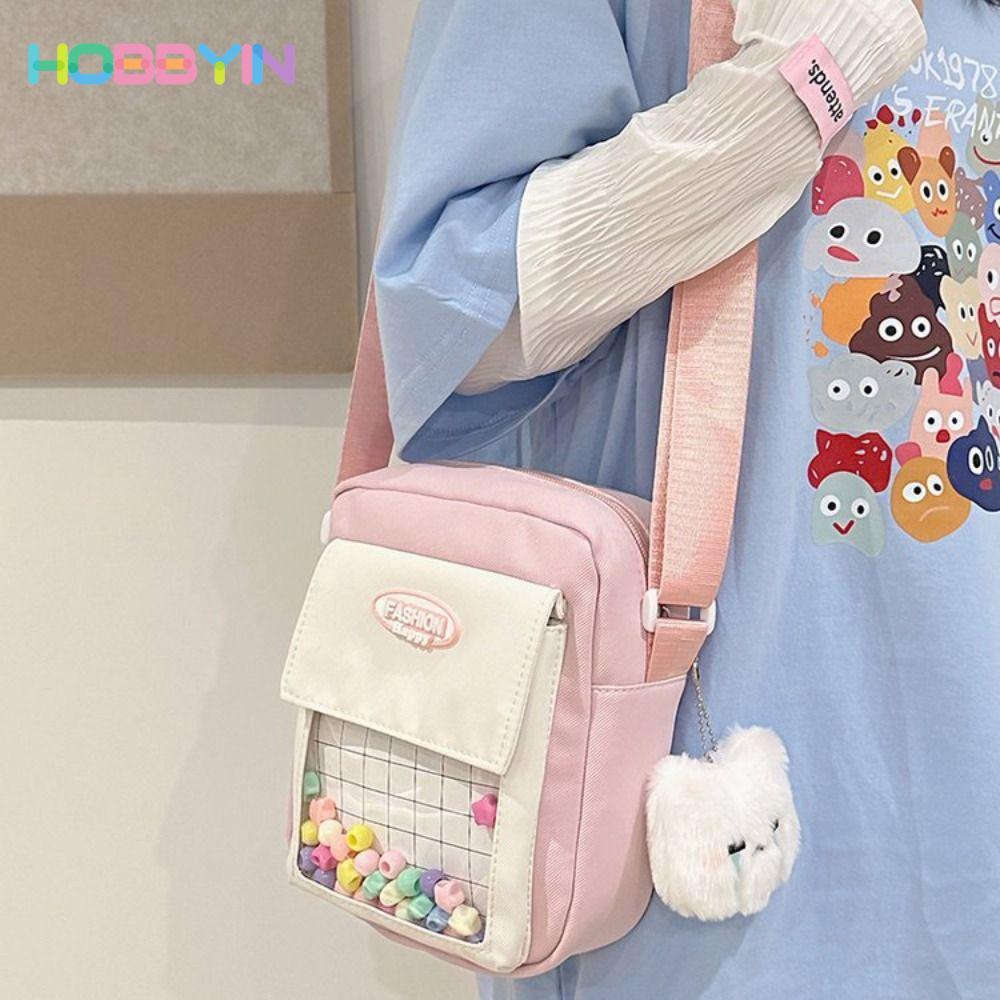 HOBBYIN Kawaii Itabag, Túi đựng búp bê bỏ túi trong suốt JK, Túi xách PVC Mini