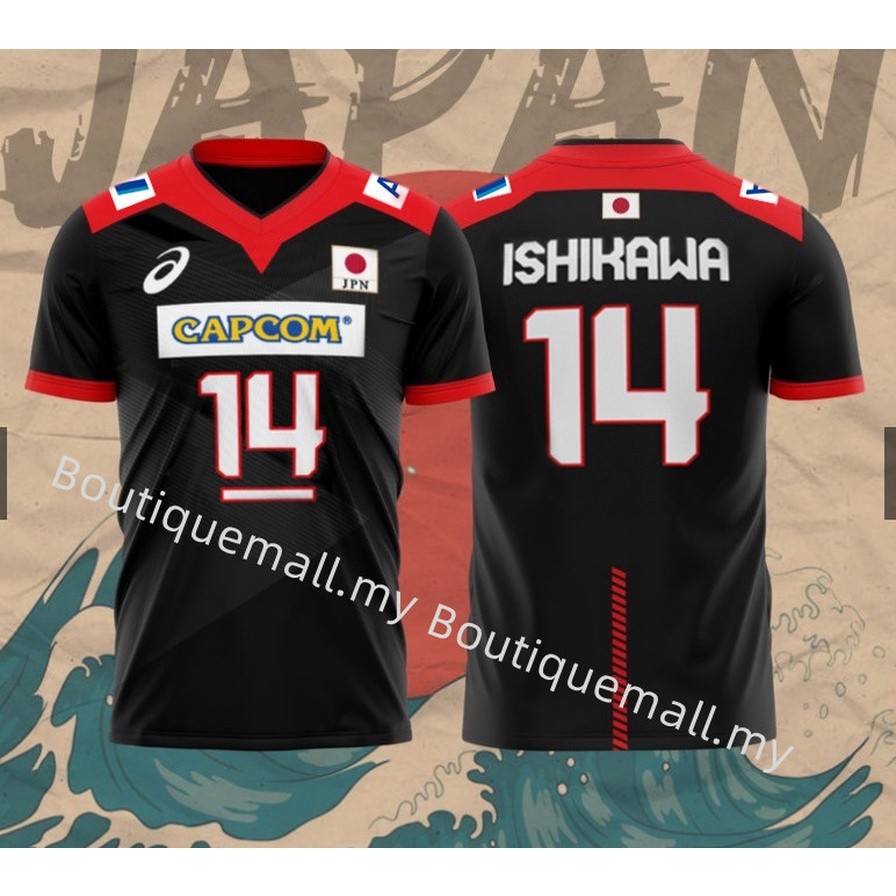 Áo đấu bóng chuyền ngắn tay đội Ishikawa cho nam - Jersey cầu thủ Takaashi/Ishida