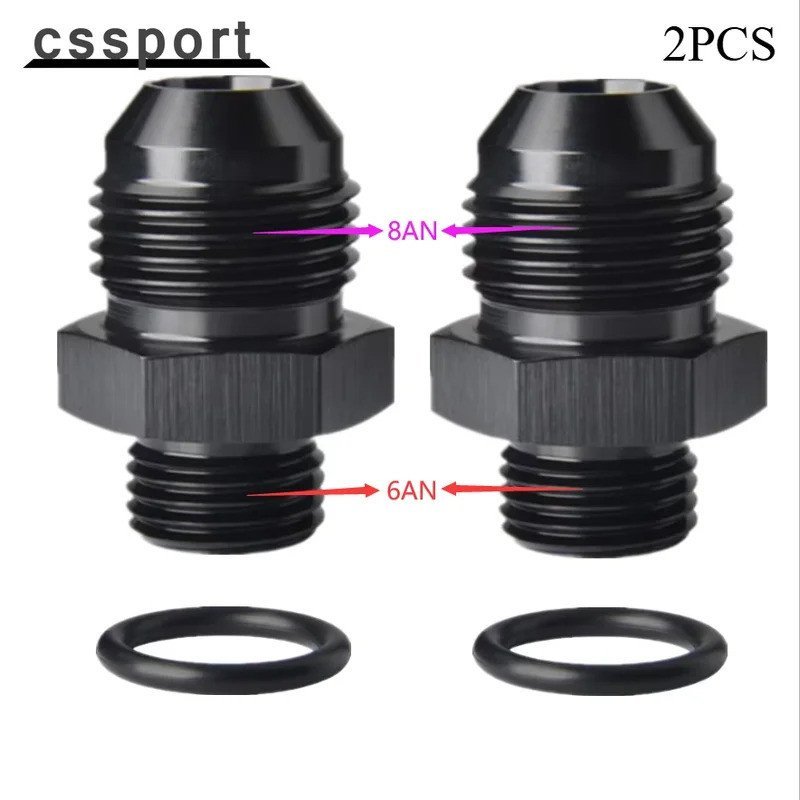 2 Chiếc ORB -6 -8 Vòng Tròn Boss AN6 AN8 Đến 6AN 8AN Nam Adapter Lắp W2QQ