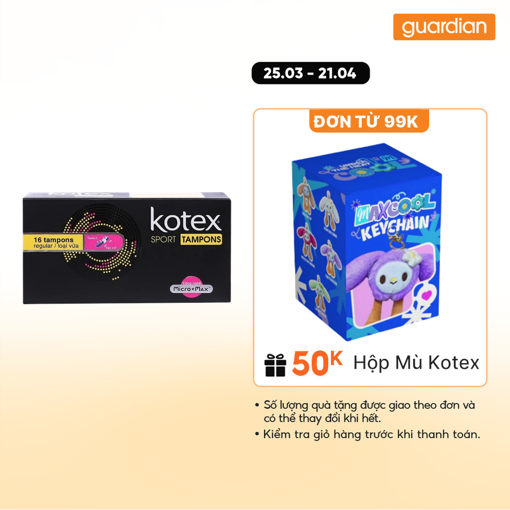 Băng Vệ Sinh Sport Tampon Kotex 16 Miếng