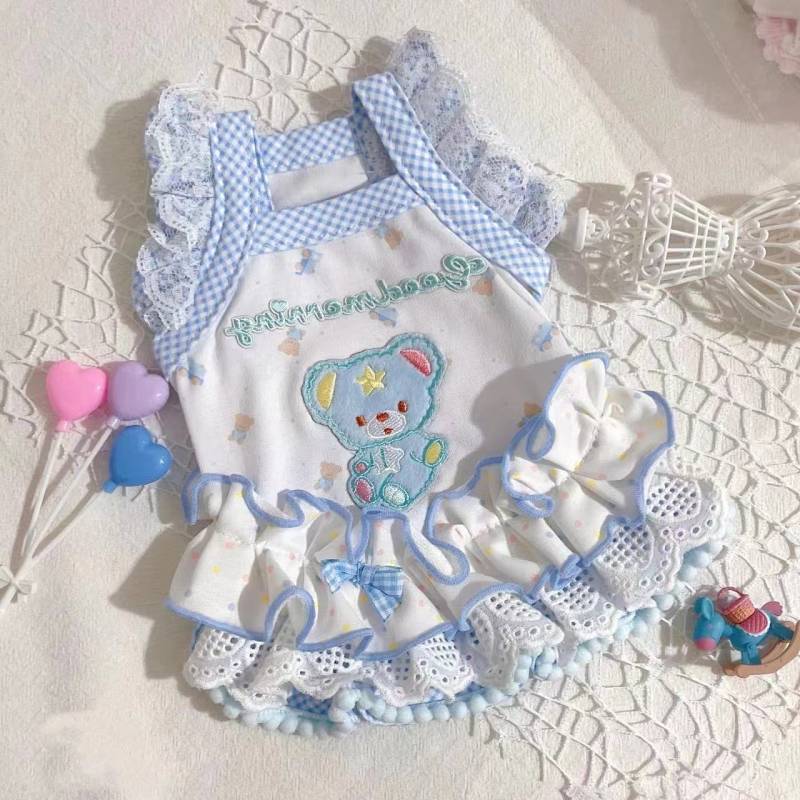 Spring and Summer Sweet Cute Bichon Small Dog Sling Pet Clothing Spring and Summer Sweet Cute Bichon