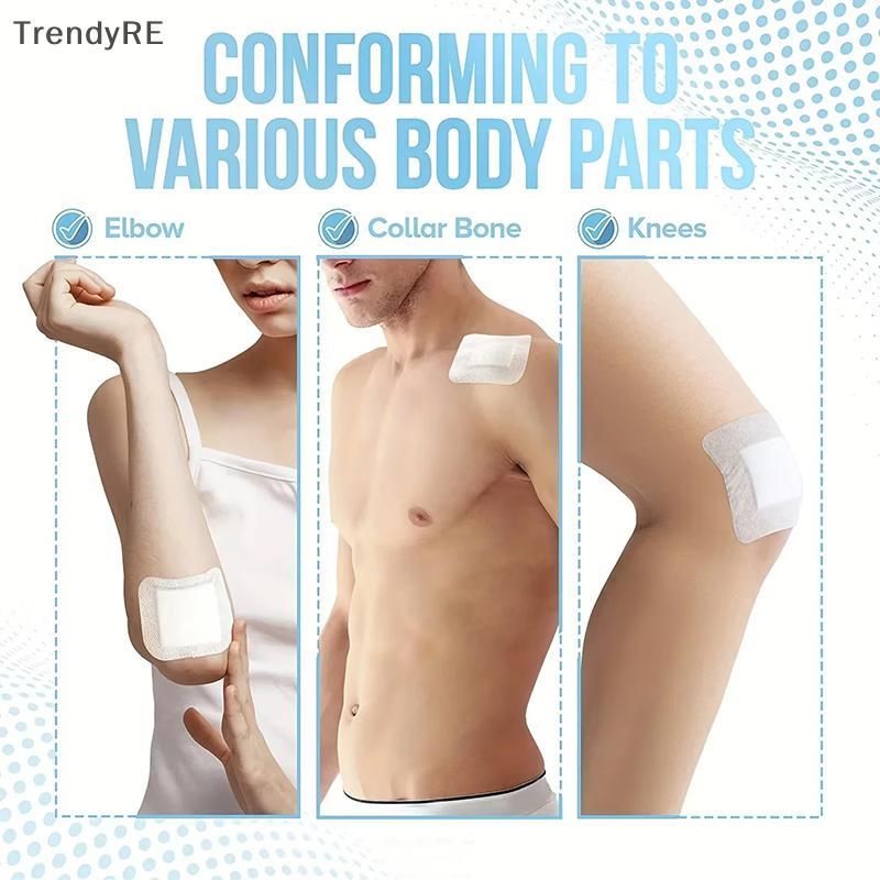 [Hợp thời trang] 10 chiếc Băng gạc viền thoáng khí Băng không dệt mềm Băng dính vết thương tự dính B