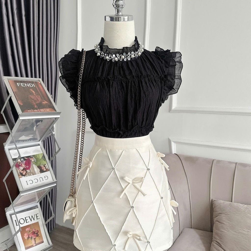 Áo sơ mi sát nách bèo cổ đá - A2683 Kymie