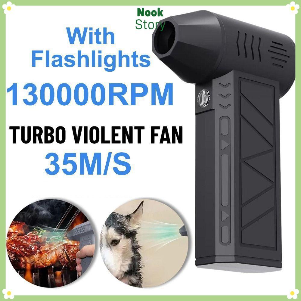 [Giao hàng từ Việt Nam] Quạt phản lực công suất cao NOOKSTORY, Tốc độ gió 35m / s kèm đèn pin 130000