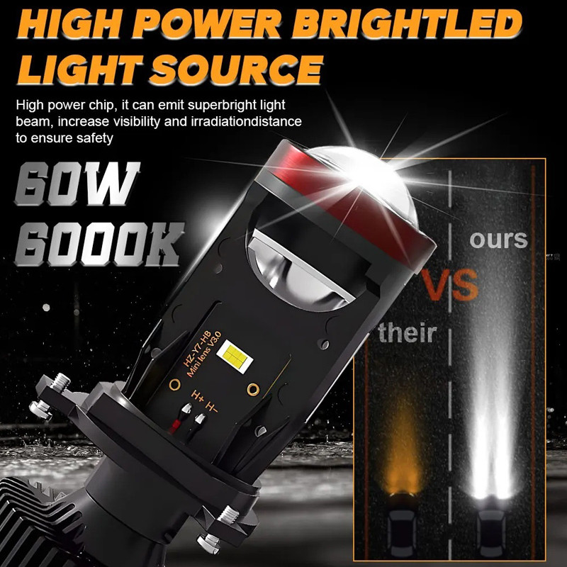 Đèn Pha Led Bi Cầu T9 Pro mQ - LED H4 ( Ko Lắp Điện Máy ) R02.