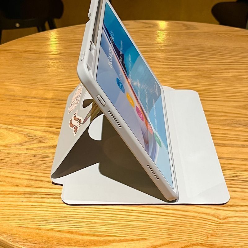 CUNGBAAK Xoay 360 độ Logo Lộ Ốp Lưng Cho iPad Gen 11 iPad 9.7 10.2 Air M1 M2 M3 M4 Mini 6 7 Pro M1 M
