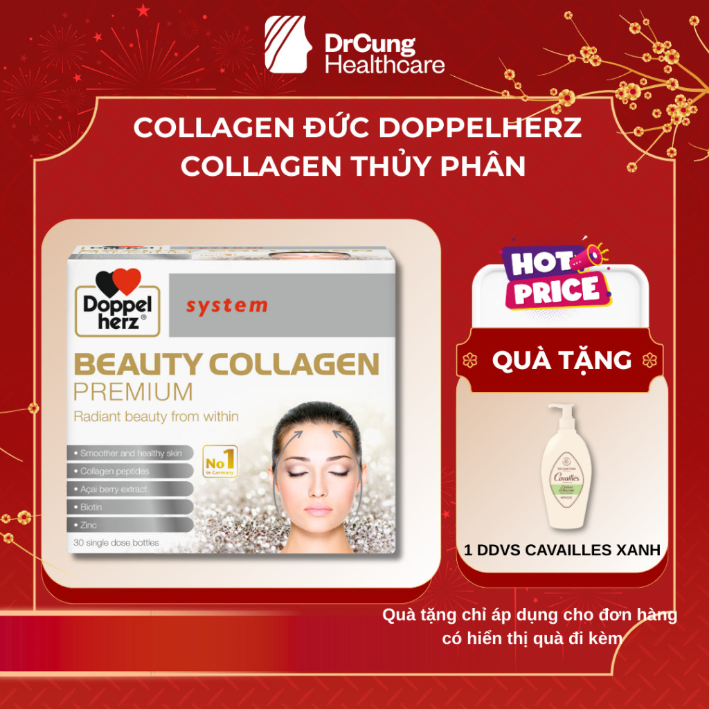 Beauty Collagen Premium (12/26) - Doppelherz Bổ Sung Collagen Và Các Dưỡng Chất Giúp Giảm Lão Hóa (H