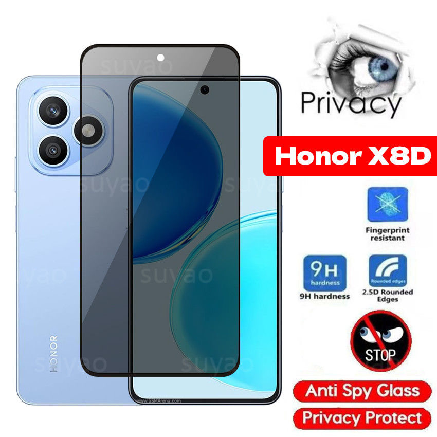 Kính cường lực chống gián điệp toàn diện riêng tư cho Honor X8D 4G 2026 Bảo vệ màn hình Full Film Cl