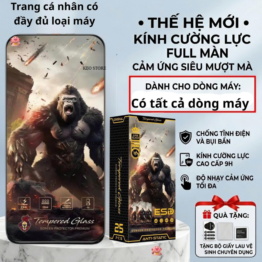 Cường lực Oppo Reno5, Reno 5 5G  chiến binh full màn | Miếng kính dán bảo vệ màn hình cho Oppo -KẸO