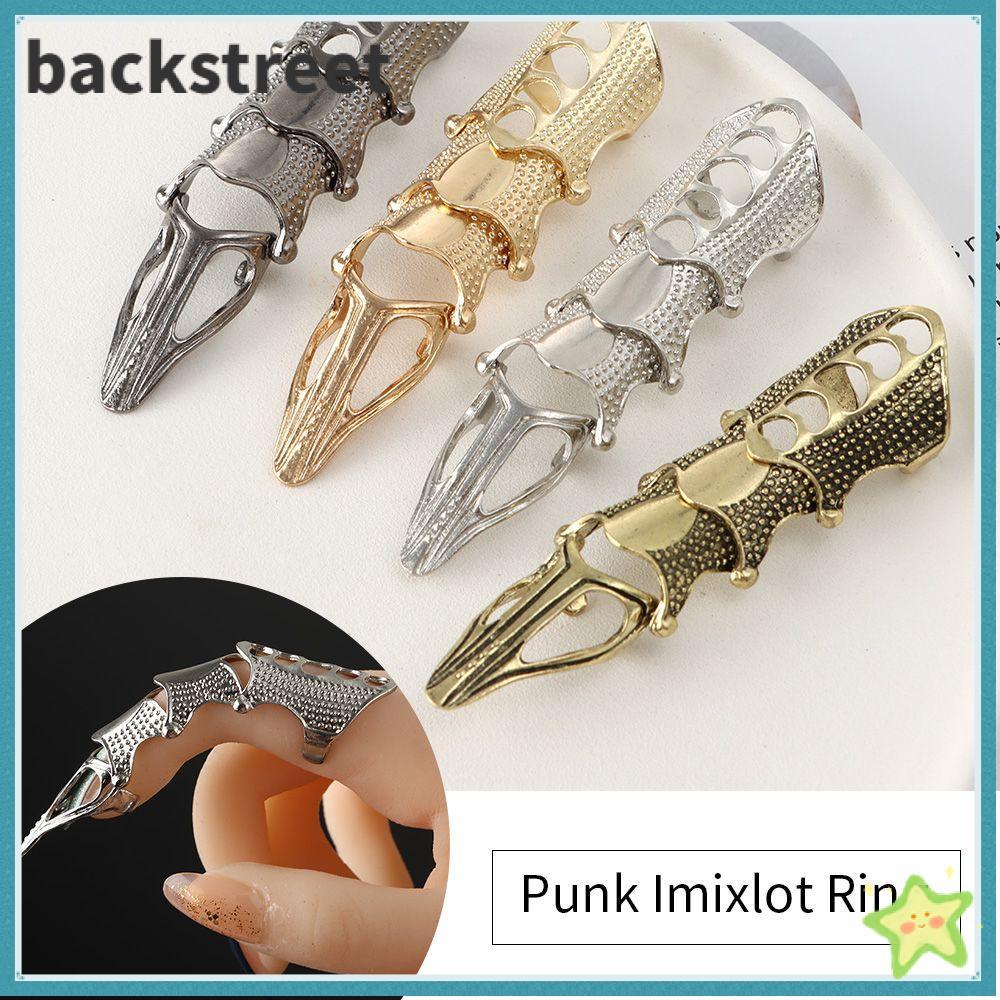 BACKSTREYF Nhẫn Punk Knuckle Halloween Joint Armor