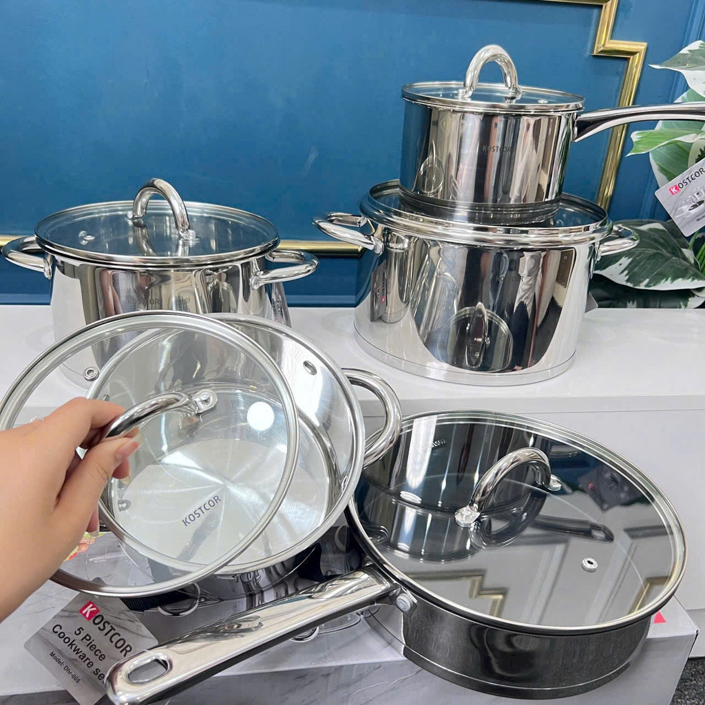 Bộ Nồi Từ 9 Đáy KOSTCHEN Đức – Combo 5 Món Cao Cấp 2026.gd970