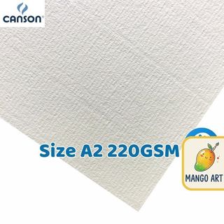 Giấy canson A2 vân ngang loại dày 220gsm - Hoạ cụ Mango Art