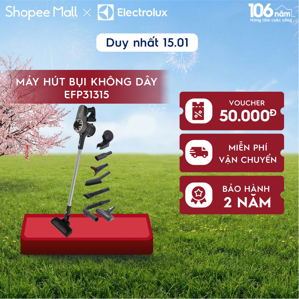 Máy hút bụi cầm tay không dây Electrolux UltimateHome 300 EFP31315 - Hiệu suất cao,Làm sạch mọi ngóc