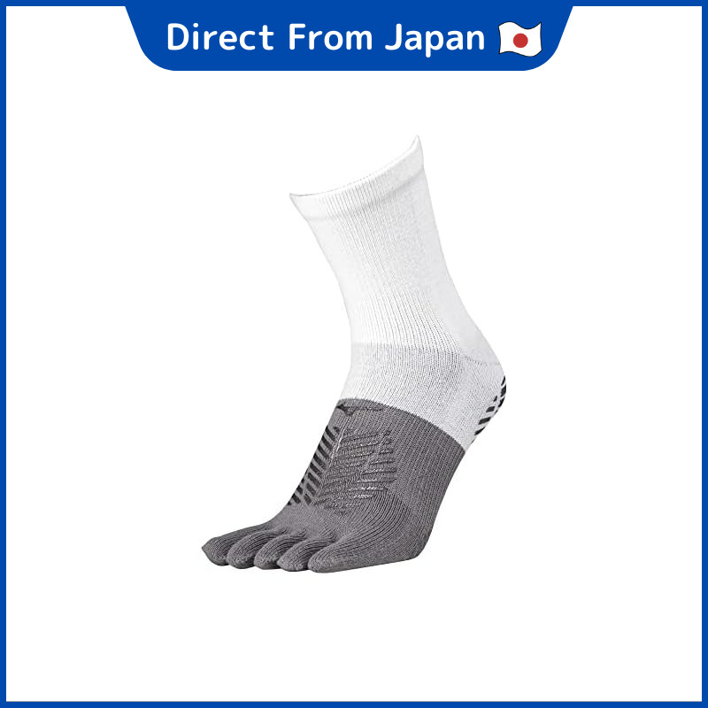 [Mizuno] Soccer Wear Zero Glide Short Socks 5-Finger Grip P2MX2510 White 27.0-29.0 cm
