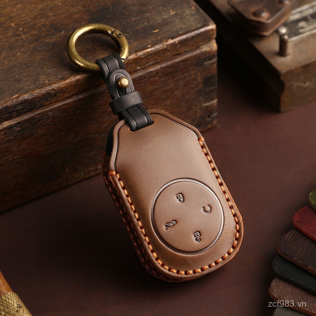 Phổ Biến Handmade 2025 Chery Fengyun A9L Fengyun T9 T10 Da Bò Chìa Khóa Fengyun A8L Da Thật Đơn Giản