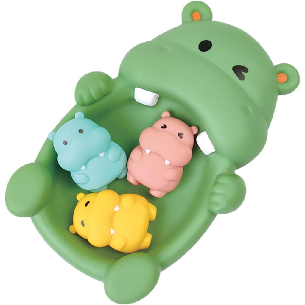 Seal & Hippo Family Bath Adventure Set, 1 Mother Seal & Hippo và 3 Baby Seal & Hippo, Chất liệu Viny