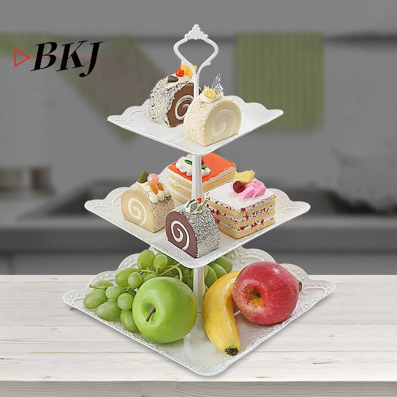 [KJ] Đế bánh Cupcake 3 tầng dùng cho món tráng miệng, tiệc tùng, đám cưới & vòi hoa sen cho bé [Mới]