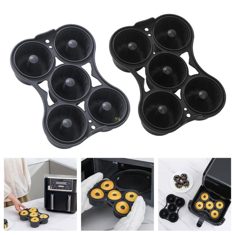 Yu Silicone Bánh rán Chảo để nướng Bánh rán silicone không dính Khuôn bánh rán Chảo Bagels Chảo nướn