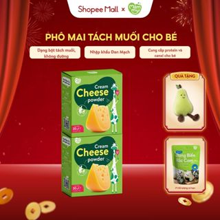 Combo 2 hộp phô mai tách muối Mămmy dạng bột rắc cơm, cháo cho bé ăn dặm bổ sung canxi, hộp 10 gói