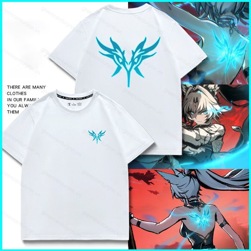 Áo thun cosplay phong cách Feixiao từ Honkai Star Rail, vải chất lượng cao, tay ngắn phù hợp mùa hè