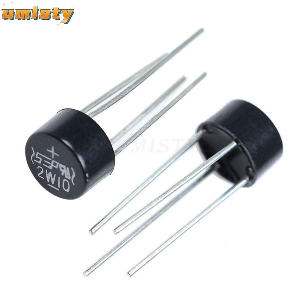 Bộ chỉnh lưu cầu UMITY 20 CÁI 2W10, Điốt Silicon một pha 2A 1000V, Bộ chỉnh lưu cầu tròn 2W10 DIP-4 