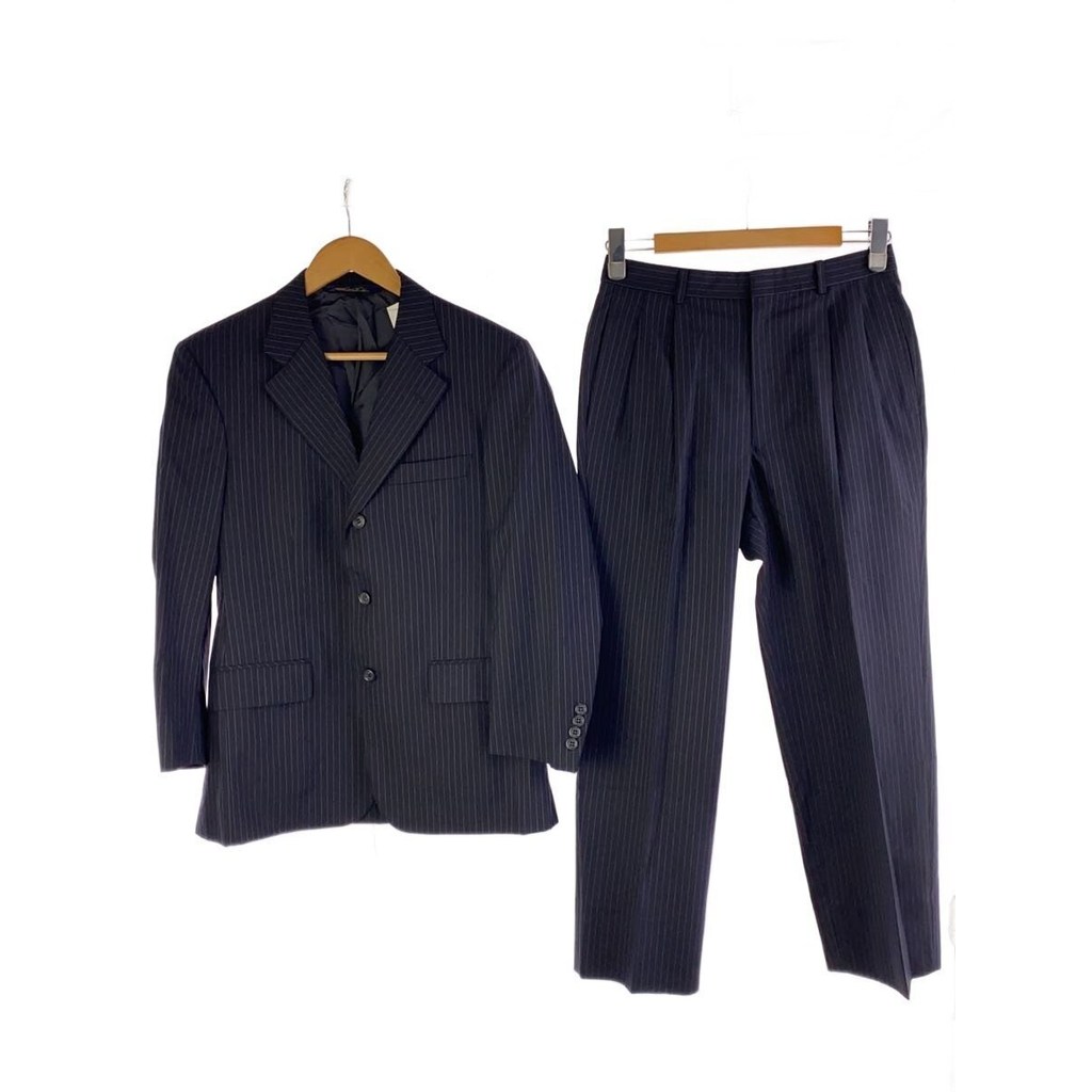BROOKS BROTHERS Suit/XXS/Wool/NVY/Striped