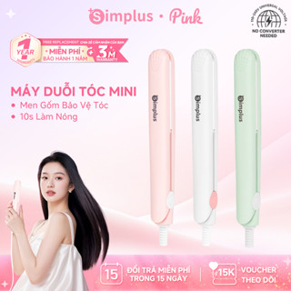 Simplus Pink Máy Duỗi Tóc Mini 2in1 - Làm Nóng Nhanh - Nhỏ Gọn Tiện Lợi ZFBA007 - Bảo Hành 1 Năm 1 Đổi 1