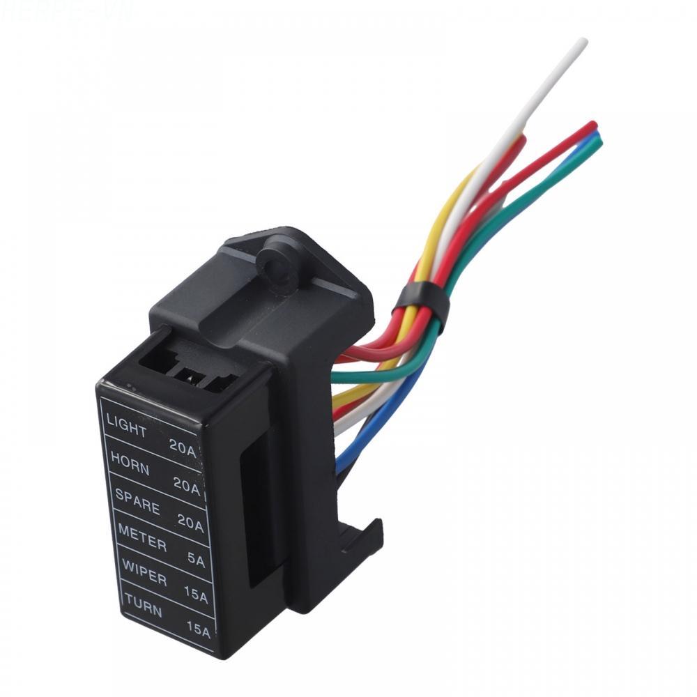 [HERPEVN]User Friendly Design 6 Way DC Fuse Box Perfect for Automotive Wiring Needs[Ready stock]