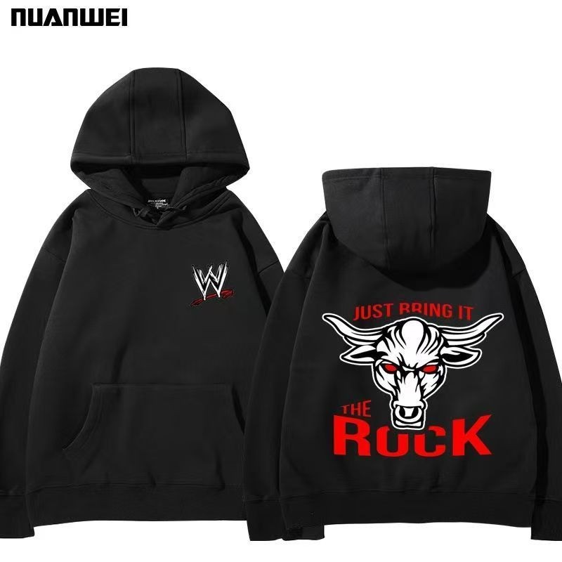 The Rock Dwayne Johnson Hoodie Brahma Bull - Oversize Baggy cho Nam Nữ, Cotton Chất Lượng Cao