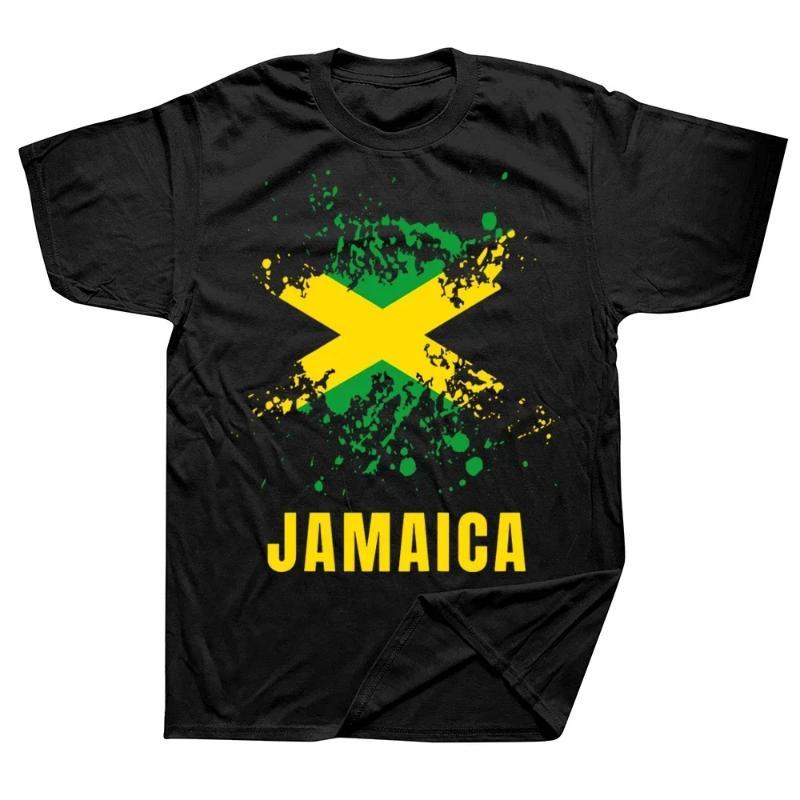 ❈ ่ 🍎 24 ❈ ่ 🍎 Jamaica Retro Vintage Thể Thao Cờ Jamaica Áo Sơ Mi Đồ Họa Cotton Dạo Phố Tay Ngắn Bir