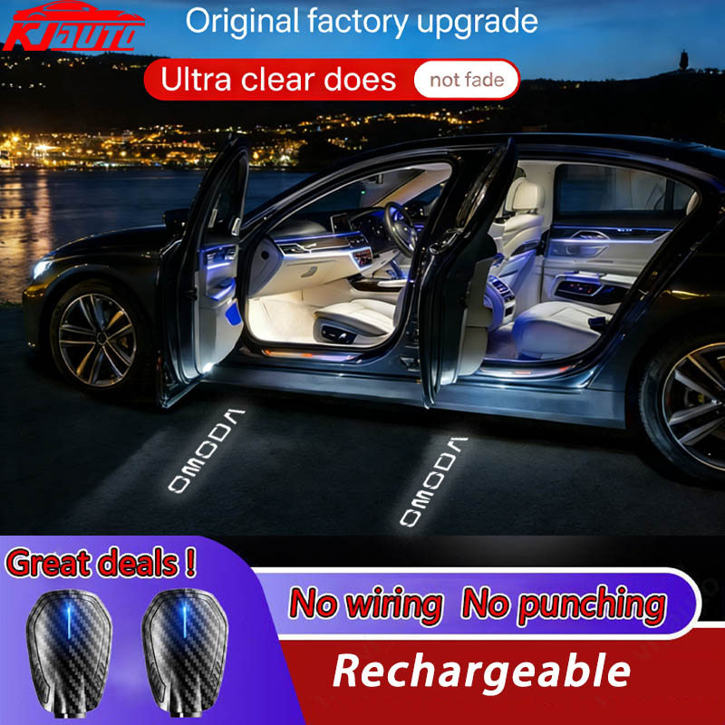 Ô Tô Không Dây Omoda Đèn Chào Mừng Logo HD Đèn Chiếu USB Sạc Cho Omoda 5 C5 EV E5 S5 C9 Phụ Kiện Ô T
