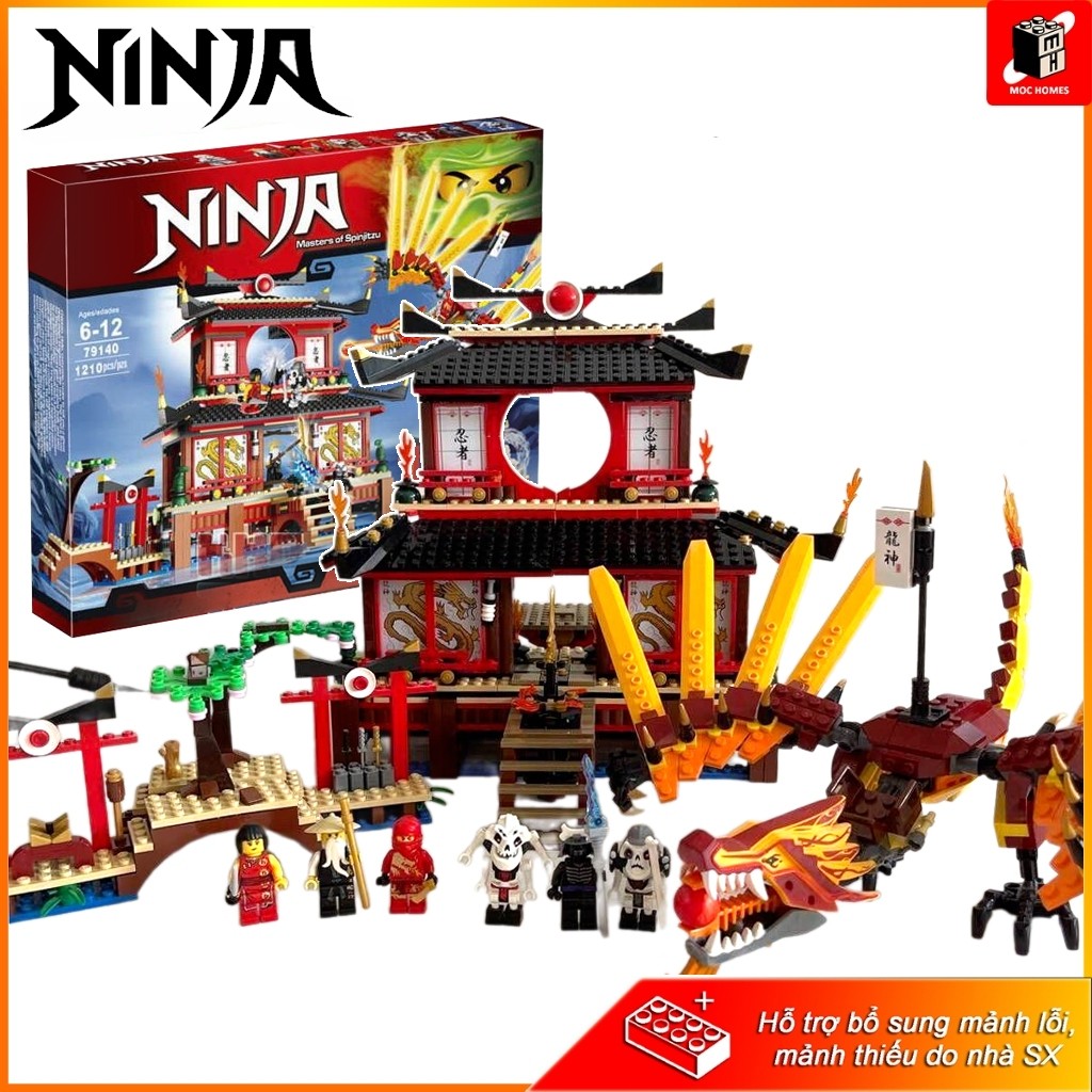 ( Hot ) Mô hình ngẫu nhiên Ninjago season 1 Fire Temple đền rồng lửa Ninja city 79140 2507