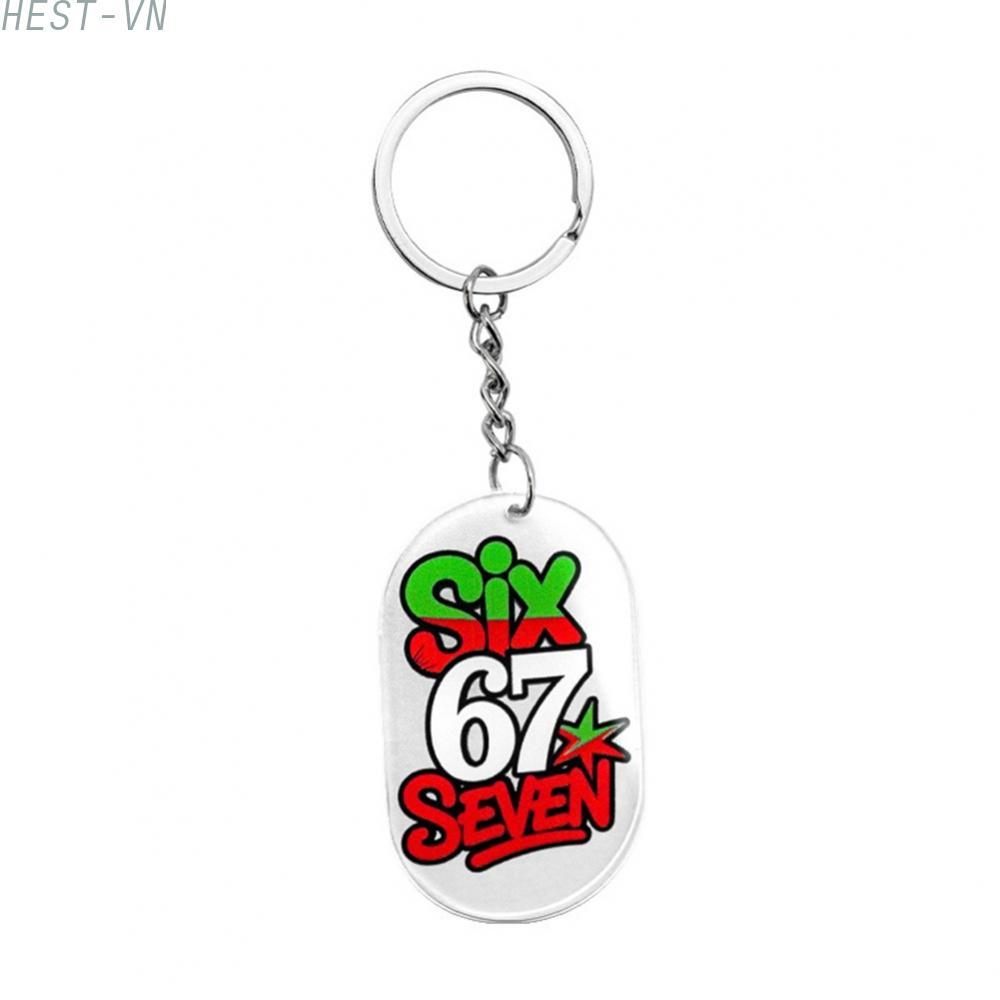Teen Friendly 67 Meme Keychain with Modern 67 Print and Practical Carry Function