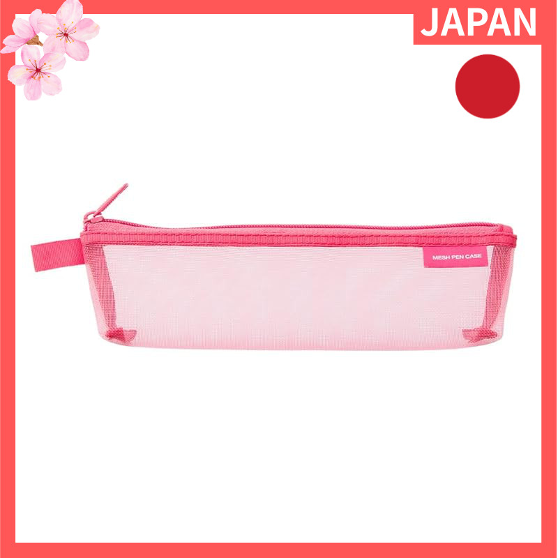 DESIGNPHIL Midori Pencil Case Mesh Pencil Case Pink A 41830006【Direct from Japan】
