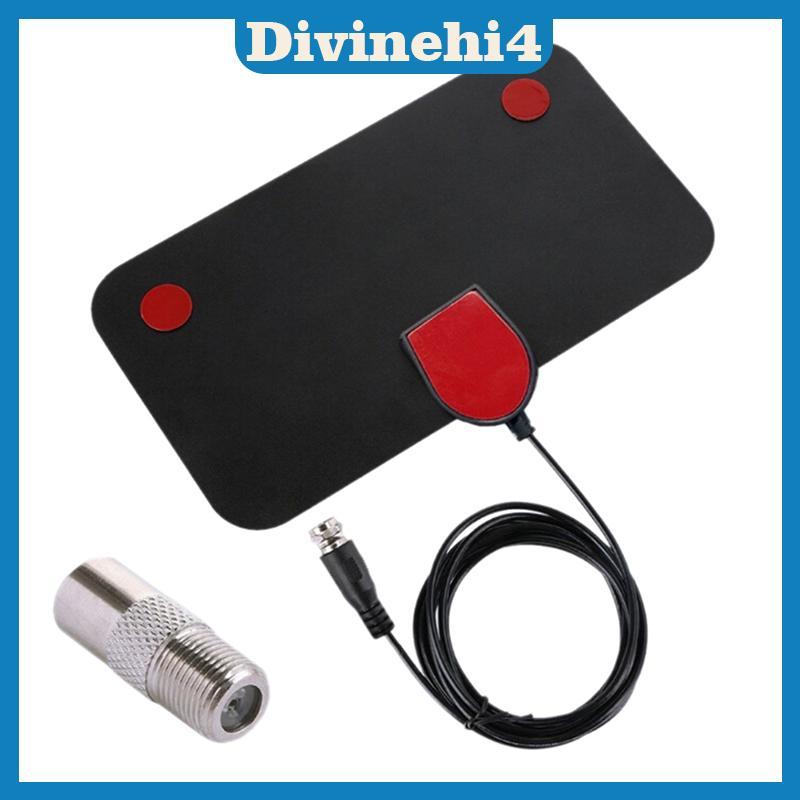 < divinehi4 > Ăng-ten TV HDTV Flat HD Kỹ Thuật Số Trong Nhà Khuếch Đại Phạm Vi 50Mile